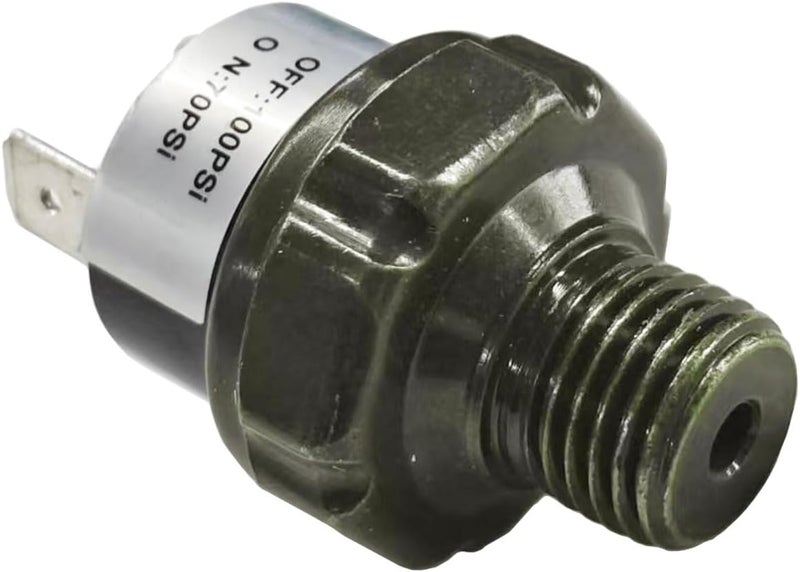 BDZMC 70-100 PSI Air Pressure Switch, 1/4" NPT Thread Air Compressor Pressure Switch, DC 24V 12V Pressure Switch, 70 PSI Air Horn/Tank Pressure Switch (70-100PSI) - Image 1